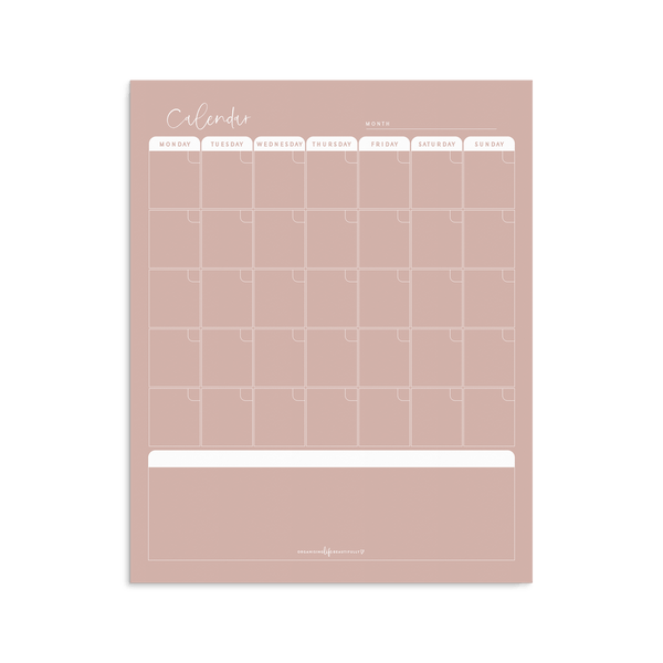 Blush Pink Family Wall Calendar Perpetual Reusable Organising blush-pink-family-wall-calendar-perpetual-reusable-organising