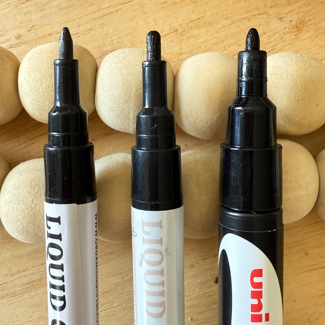 Liquid Chalk Marker • Black • Smudge-Free, Easy-Wipe Chalk Pen, 3 Sizes ...
