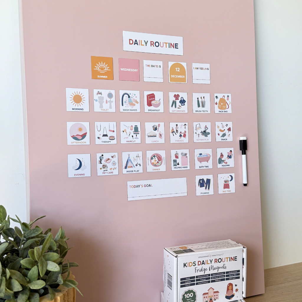 Learn and Play • Kids Daily Routine Magnets • 100 Task and Activity ...