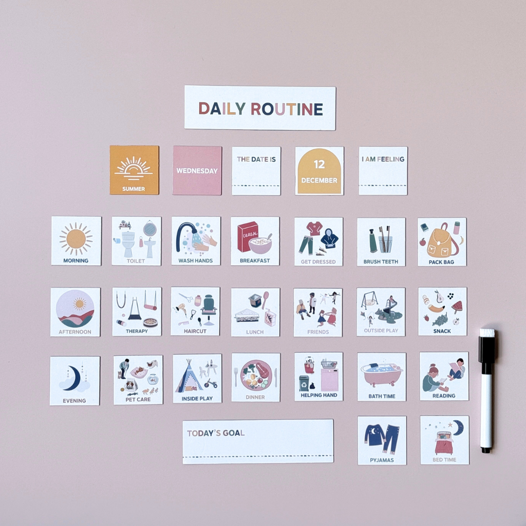 Learn and Play • Kids Daily Routine Magnets • 100 Task and Activity ...