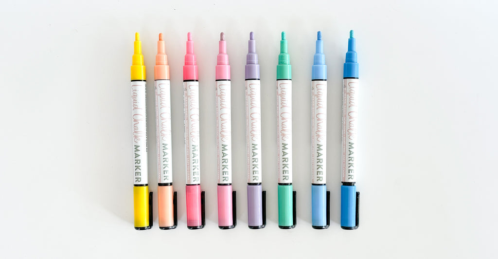 Liquid Chalk Markers 8 Pack of pastel colours - Organising Life Beautifully 