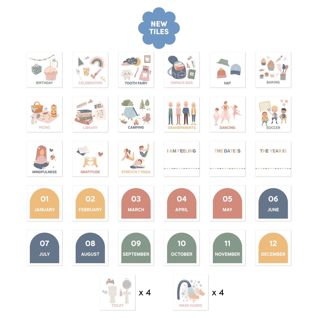 Learn and Play • Kids Daily Routine Magnets • 100 Task and Activity ...
