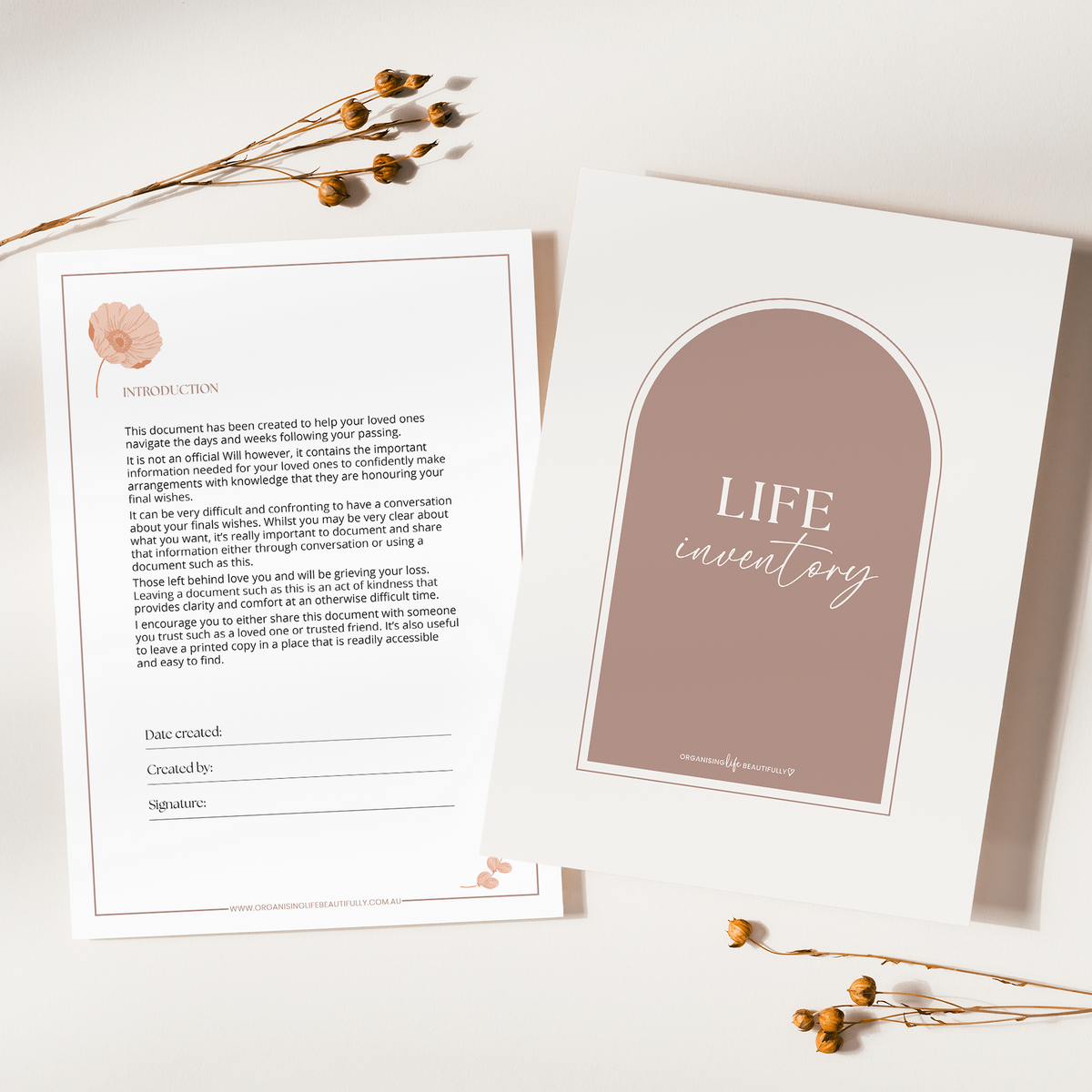 Digital Download | Life Inventory Organising Life Beautifully