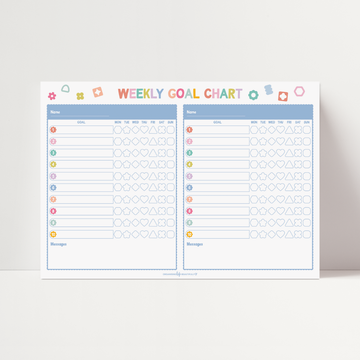 Weekly Goal Chart for Two Kids - Limited Edition (A3 - Landscape ...