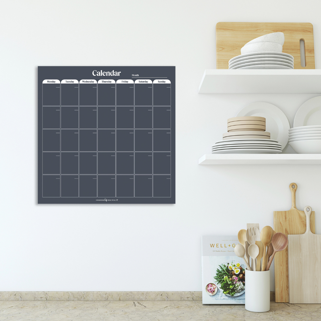 Peel & Stick Wall Planner | Reusable Monthly Calendar (40x40cm) Ink Organising Life Beautifully