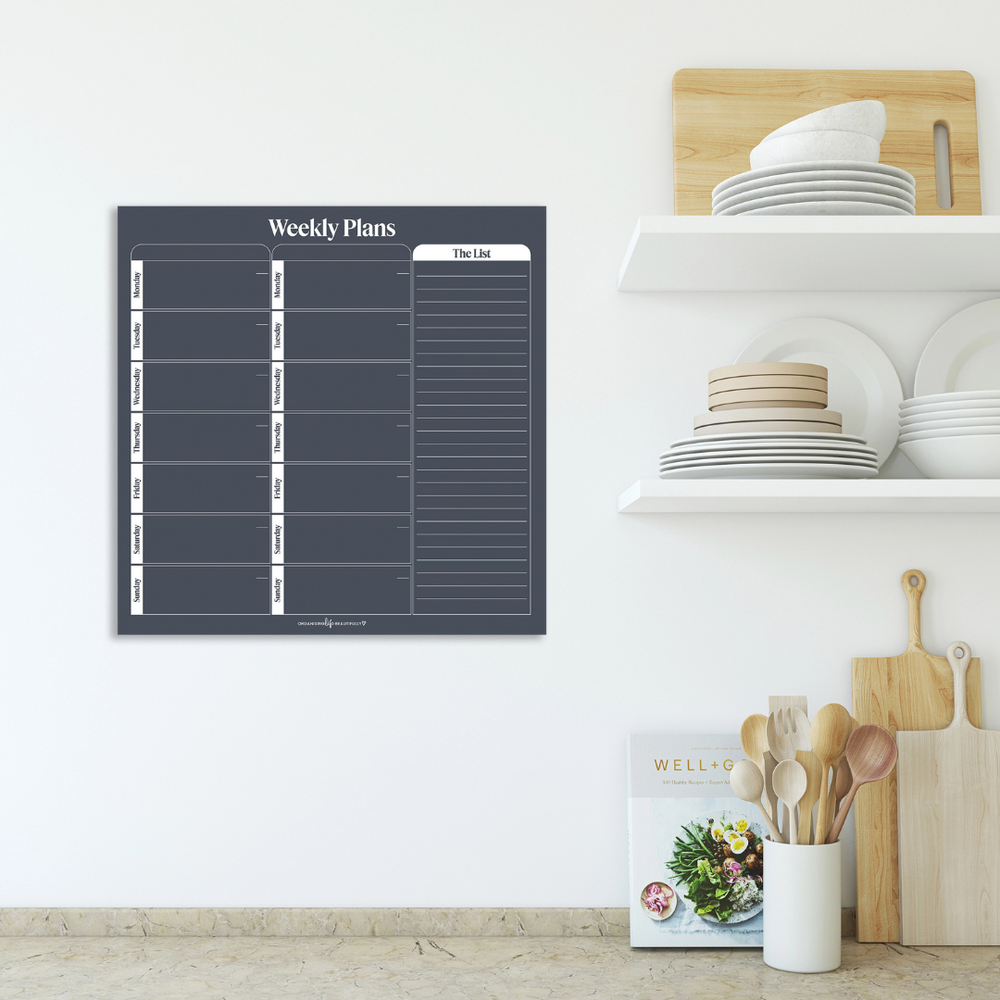 Peel & Stick Wall Planner | Reusable Weekly Planner (40x40cm) Ink Organising Life Beautifully