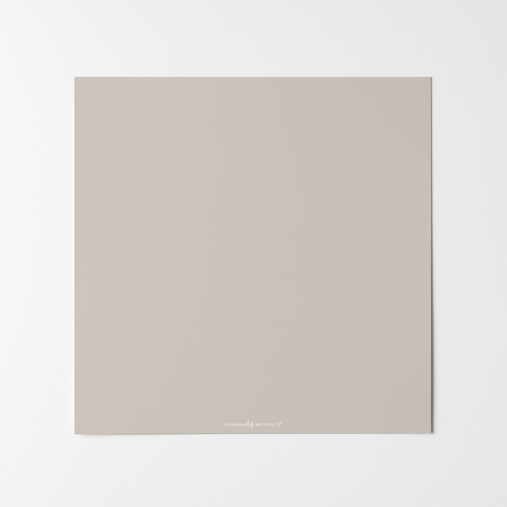Peel & Stick Wall Planner | Reusable Message Board (40x40cm) Sand Organising Life Beautifully