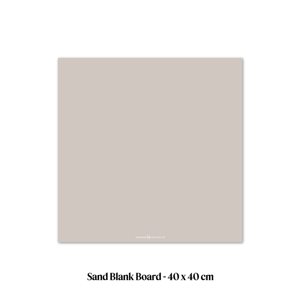 Peel & Stick Wall Planner | Reusable Message Board (40x40cm) Sand Organising Life Beautifully