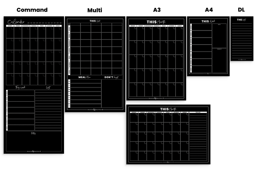 Planner Size Reference Planner Size Chart – Organising Life Beautifully