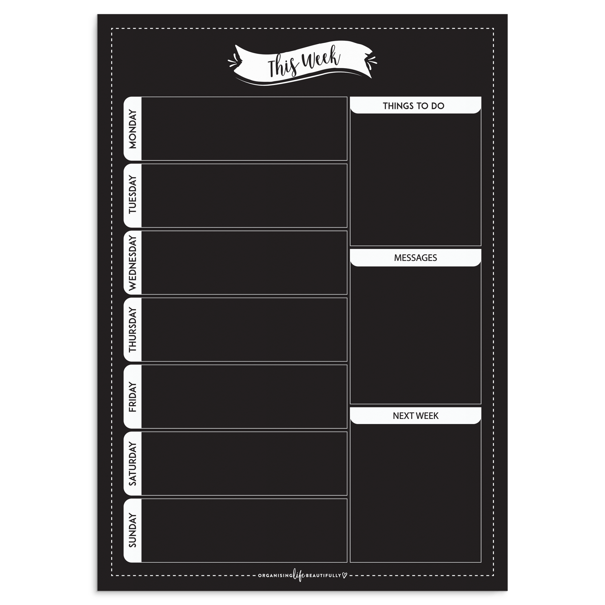Weekly Planner - Simplify Your Life With A White Weekly Planner