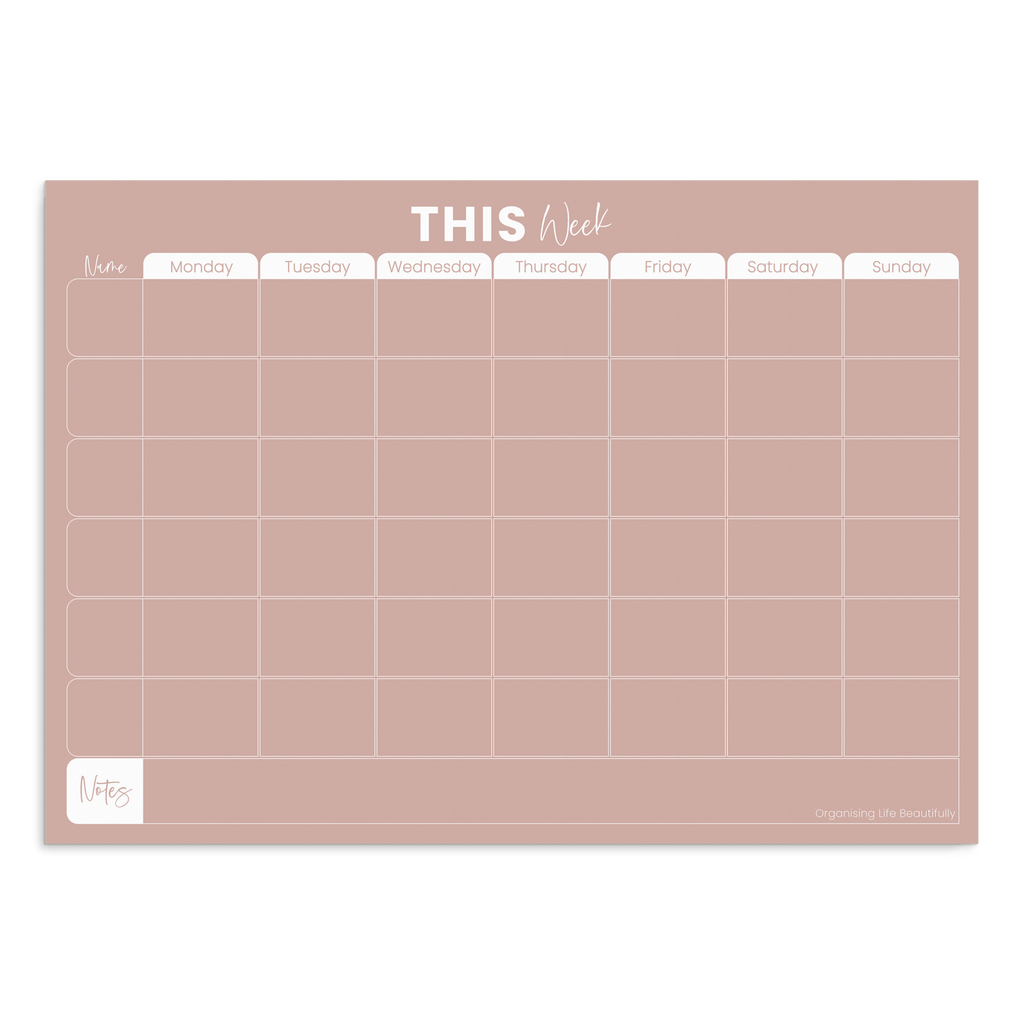 Bundle | Weekly Planning - Blush Essentials - Organising Life Beautifully