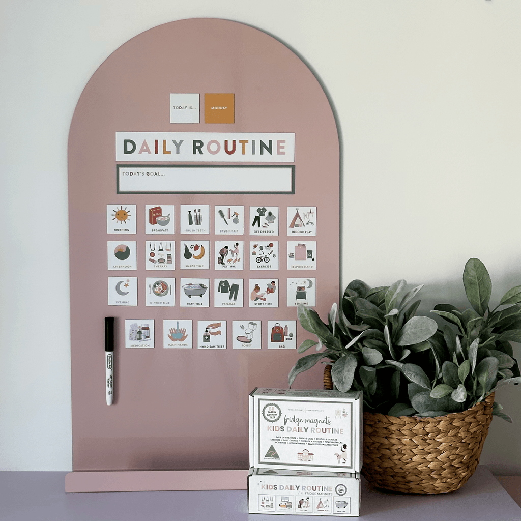 Kids Daily Routine Magnets | Visual activity and task guide - Organising Life Beautifully