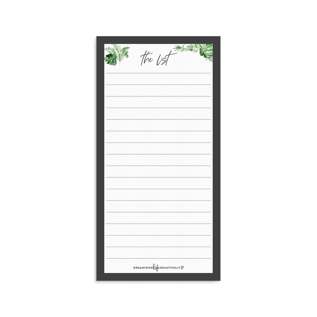 Magnet | Reusable Shopping / To-Do List - Greenery - Organising Life Beautifully
