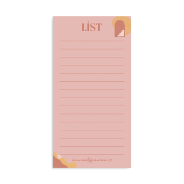 Magnet | Reusable Shopping/To-Do List - Pink - Organising Life Beautifully